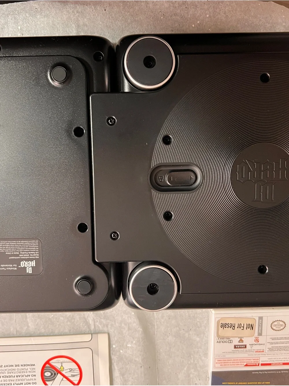 Nintendo DJ Hero Turntable Controller with Black Platter and Colored Buttons